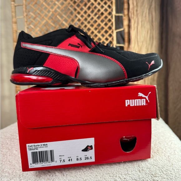 Puma Men's Black and Red Cell Surin 2 Nbk Athletic Shoes - Picture 2 of 15
